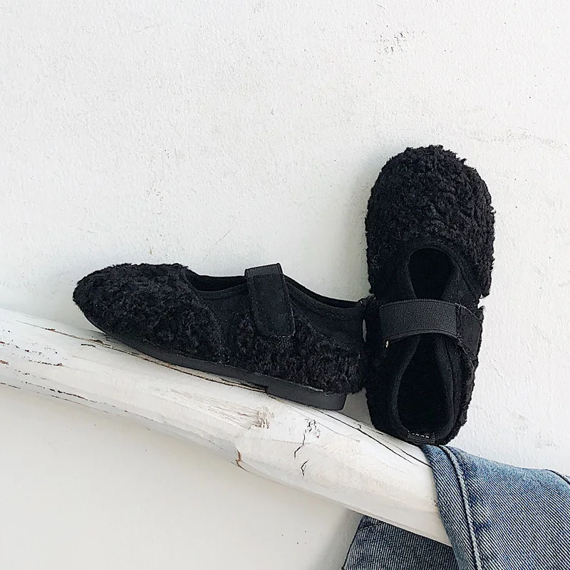 Winter Kid's Shoes Boots Hook& Loop Solid Round Toe Casual Neutral Flat Heels Flock Non-slip TL-16
