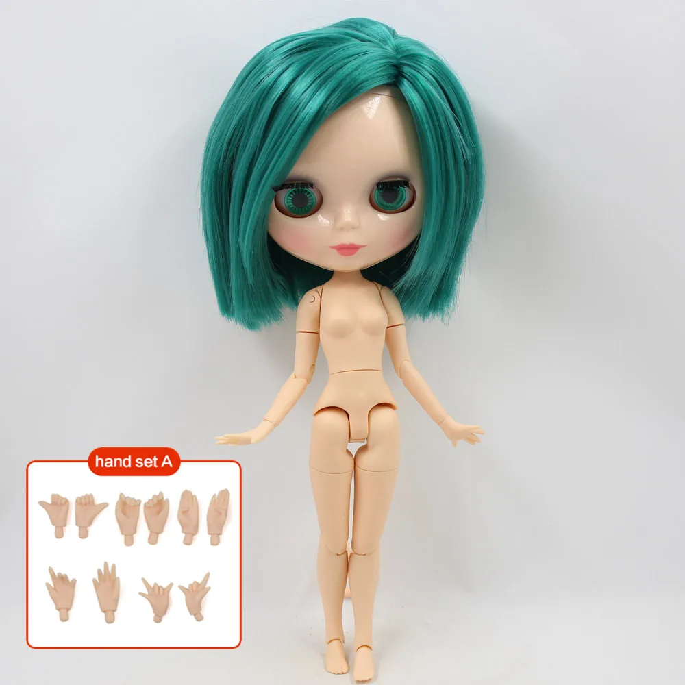 Blyth кукольные 1/6 шарнирное тело из белой кожи зеленого цвета волос Косметика "сделай сам" 30 см bjd подарки для девочек. № 1206 - Цвет: body A
