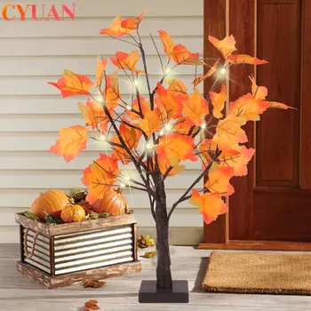 Kerst Decoratie Kunstmatige Herfst Maple Led Boom Battery Operated Tafel Lamp Bruiloft Thanksgiving Home Decorations Kerst Decoratie Kunstmatige Herfst Maple Led Boom Battery Operated Tafel Lamp Bruiloft Thanksgiving Home Decorations