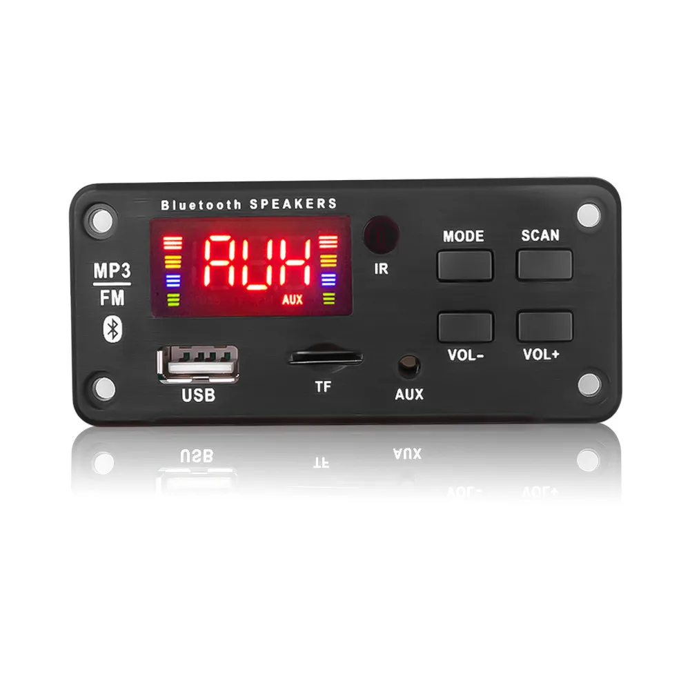 Цветной экран 12 в MP3 WMA беспроводной Bluetooth 5 0 декодер плата аудио модуль USB FM TF радио