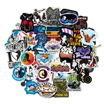 

50PCS Extreme sports Stickers Computer Stickers Skiing Cool Cycling Parachute Jumping Outdoor Adventure Climbing Travel Sticker