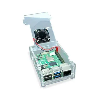 

For Raspberry Pi 4 Model B shell ABS Material Optional Fan classic color Case For Raspberry Pi 4 Model B Clear Acrylic