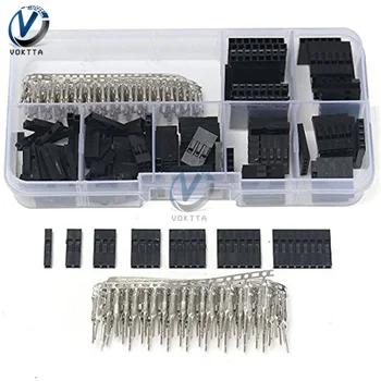 

310Pcs 2.54MM Male+Female DuPont Wire Jumper and Pin Header Sockets Connector Housing Kit with Terminal Box Electronics DIY