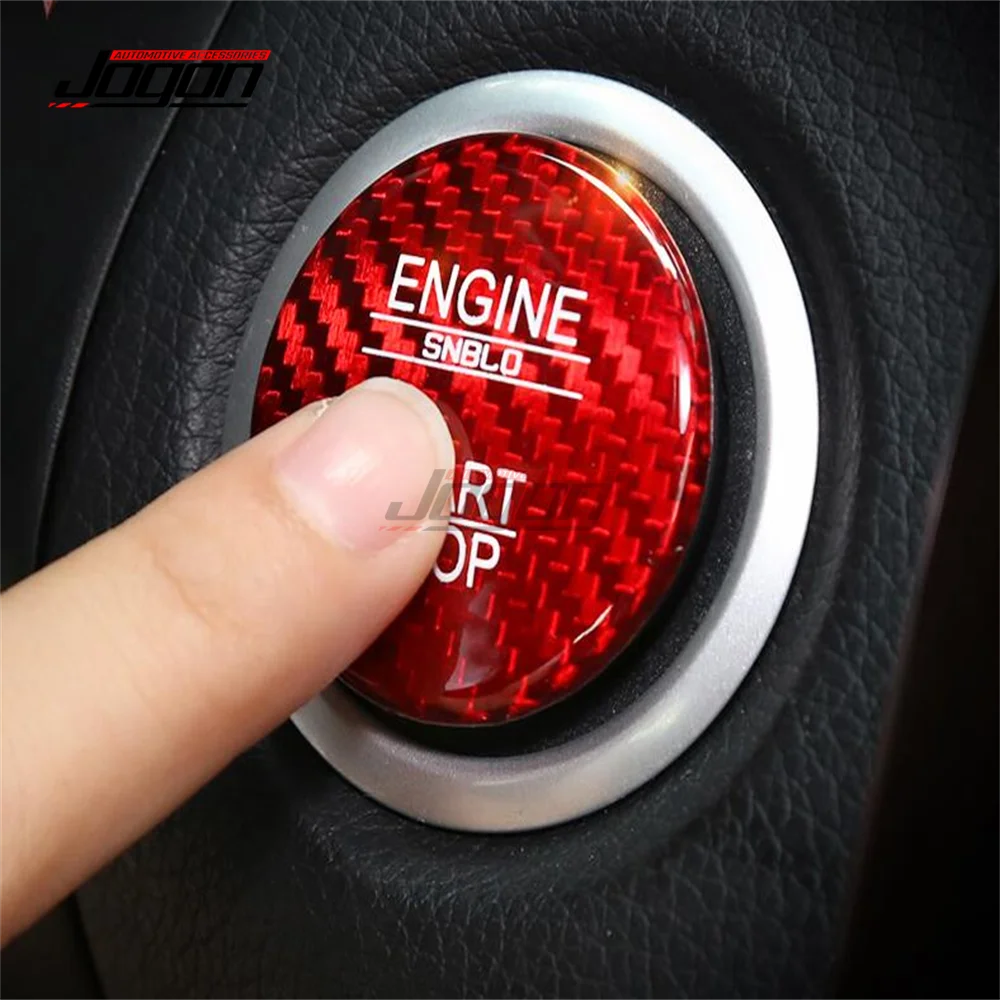 Carbon Fiber Engine Start Button Cover Cap Trim For Mercedes Benz W205 W211 W212 W221 W176 C117 W166 A B C E S R CLA GLE GLC