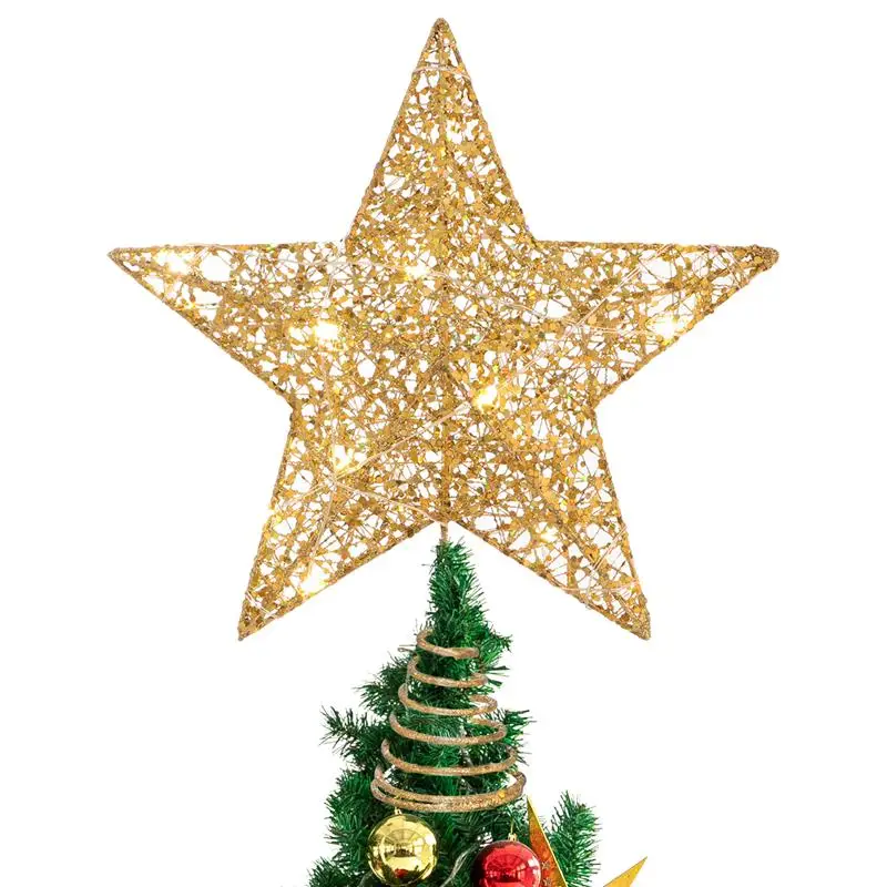 NICEXMAS Рождественская елка светодиодный Звезда дерево фигурки жениха и невесты; Рождественская елка украшения Батарея работает 5 конечная звезда Рождественский Декор для дома A3