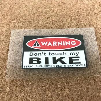 

Waterproof Reflective Car Motorcycle Stickers Do Not Touch My Bike Warning Sign Car Window Bumper Vinyl Decals Car Styling Decor