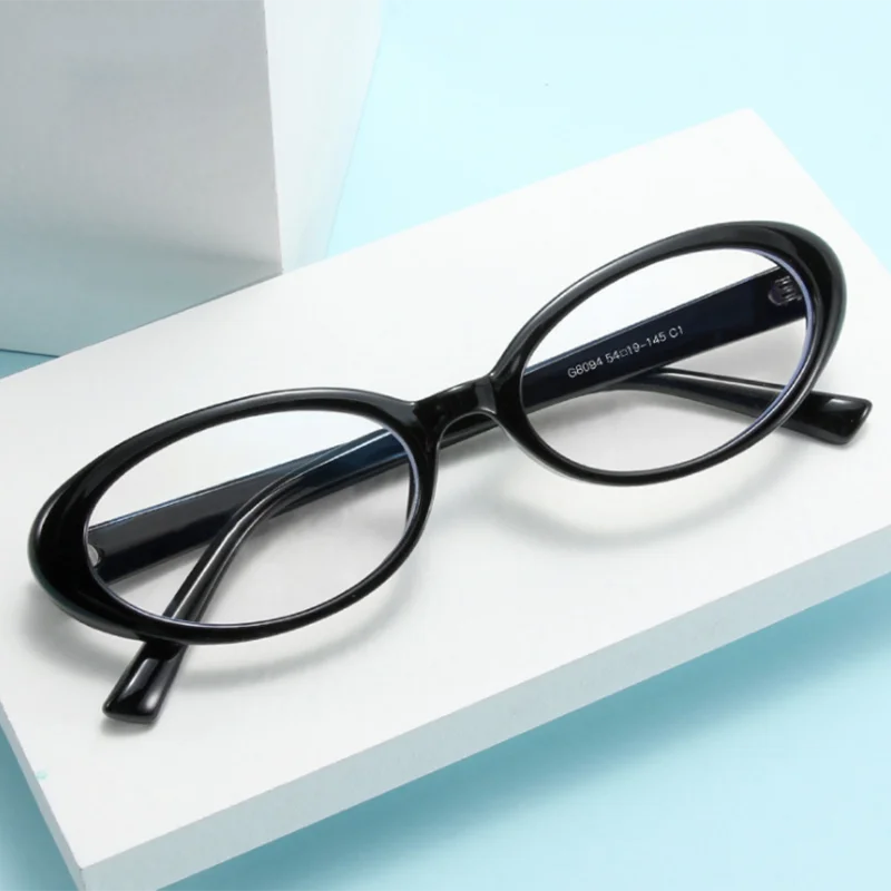Small Frame Blue Light Blocking Oval Myopia Lens Prescription Eyeglasses Women Men TR90 Optical Spectacles 0 -0.5 -0.75 To -6.0 2