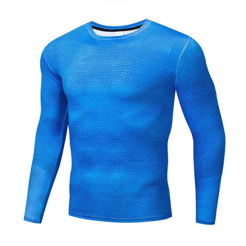 

Classic Fashion Men T-shirt 3D Small Grid Printed Shirts Popular Long Sleeve Base Shirt Autumn Unisex Tee Tops 4XL Size Clothes