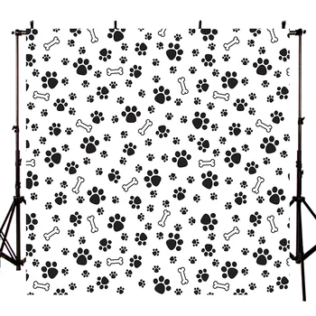 

Photo studio puppy footprint bone wallpaper photography background shower baby birthday custom photo backdrop