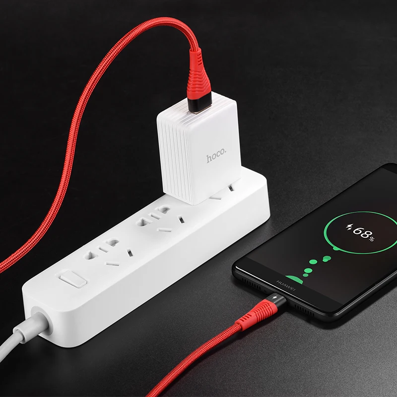 HOCO U53 22 шт./лот 5A супер зарядка usb type C кабель для samsung S10 S9 huawei P30 Xiaomi USB-C быстрое зарядное устройство