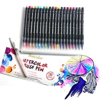 20colors Paint Brush Painting Soft Brush Pen Set Watercolor Markers Pen Effect Best For Coloring Books Manga Comic Calligraphy Buy At The Price Of 8 19 In Aliexpress Com Imall Com