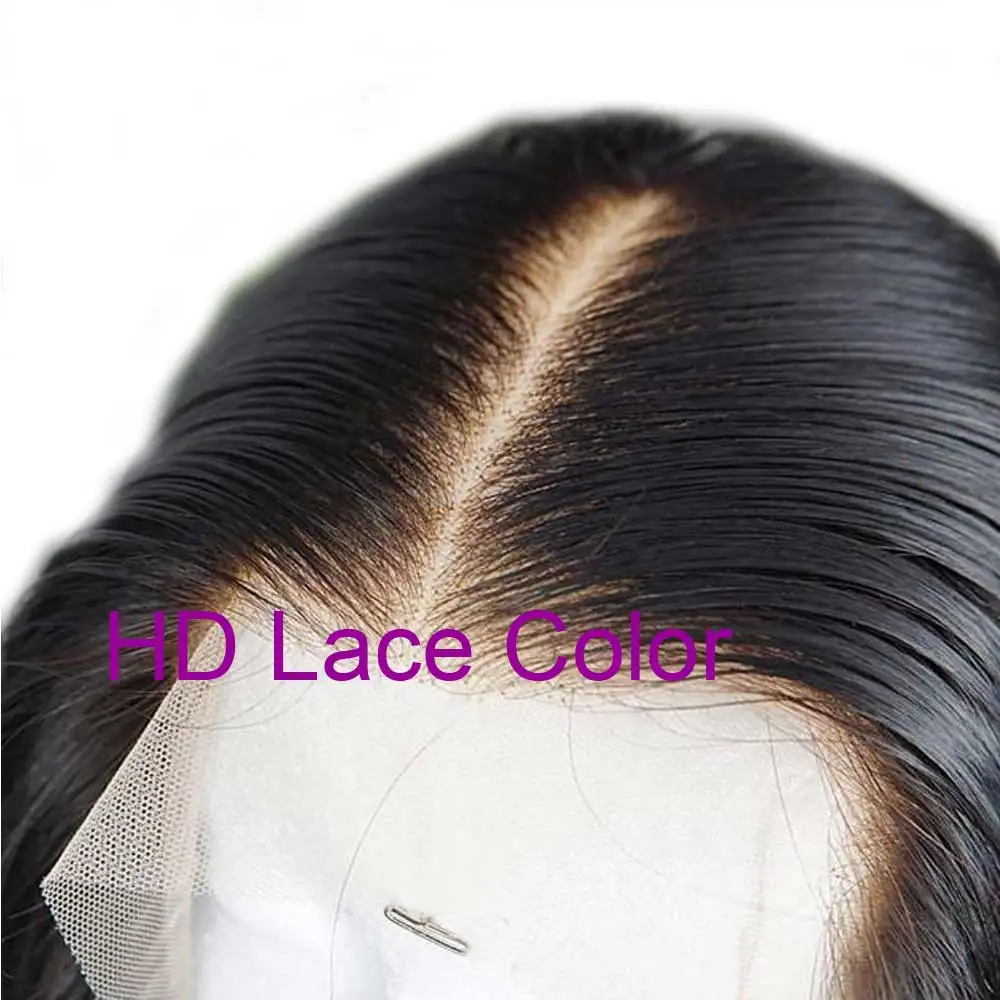 Объемная волна 360 парик с фронтальным кружевом предварительно сорвал с волосами младенца поддельные волосы Remy невидимые HD прозрачные парики шнурка для черных женщин