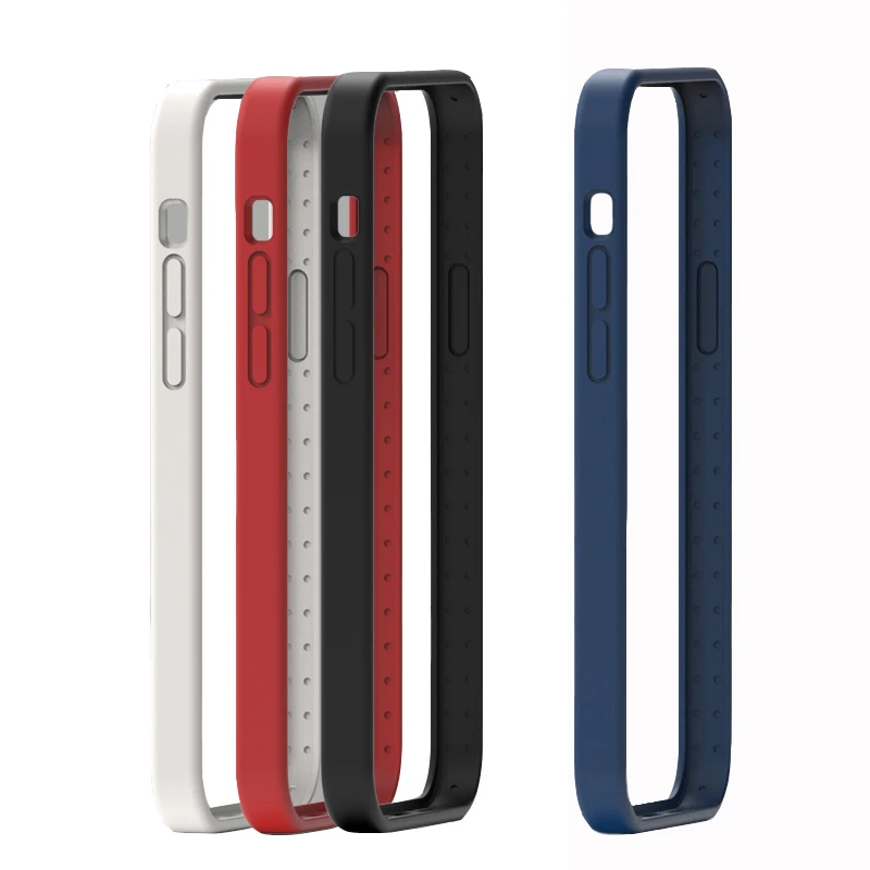 Luxury Original Silicone Bumper For iphone 13 Pro Max 12 Mini Soft Flexible Anti-Knock Frame Case Blue Red Black