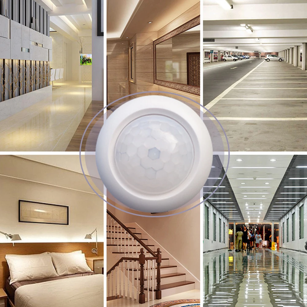 

Bathroom 360 Degree Mini Recessed Ceiling Occupancy Household Light Switch Corridors White Motion Sensor Infrared Accessories