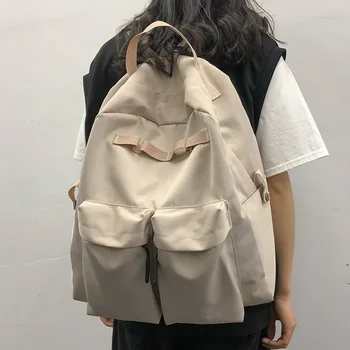 

HOCODO Waterproof Oxford Cloth Women Backpack Large Capacity Pure Color Student Backpack Travel Backpack For Teenage Girls