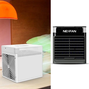

Air Cooler Mini Portable Air Conditioner Fan Personal Evaporative Cooler Fan Humidifier with 7 Colors LED Light