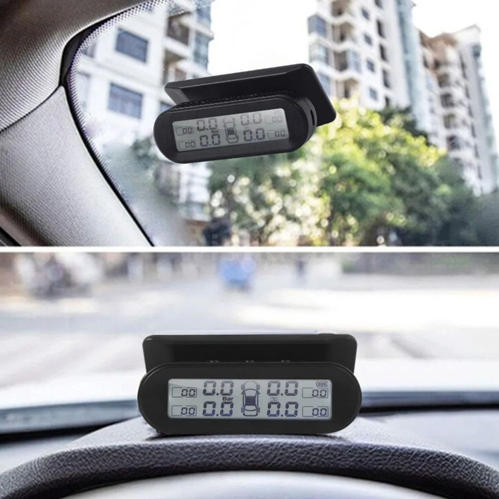 TPMS Солнечная Автомобильная цифровая система контроля давления в шинах датчик метр портативный умный датчик давления для шин TPMS зарядка через usb