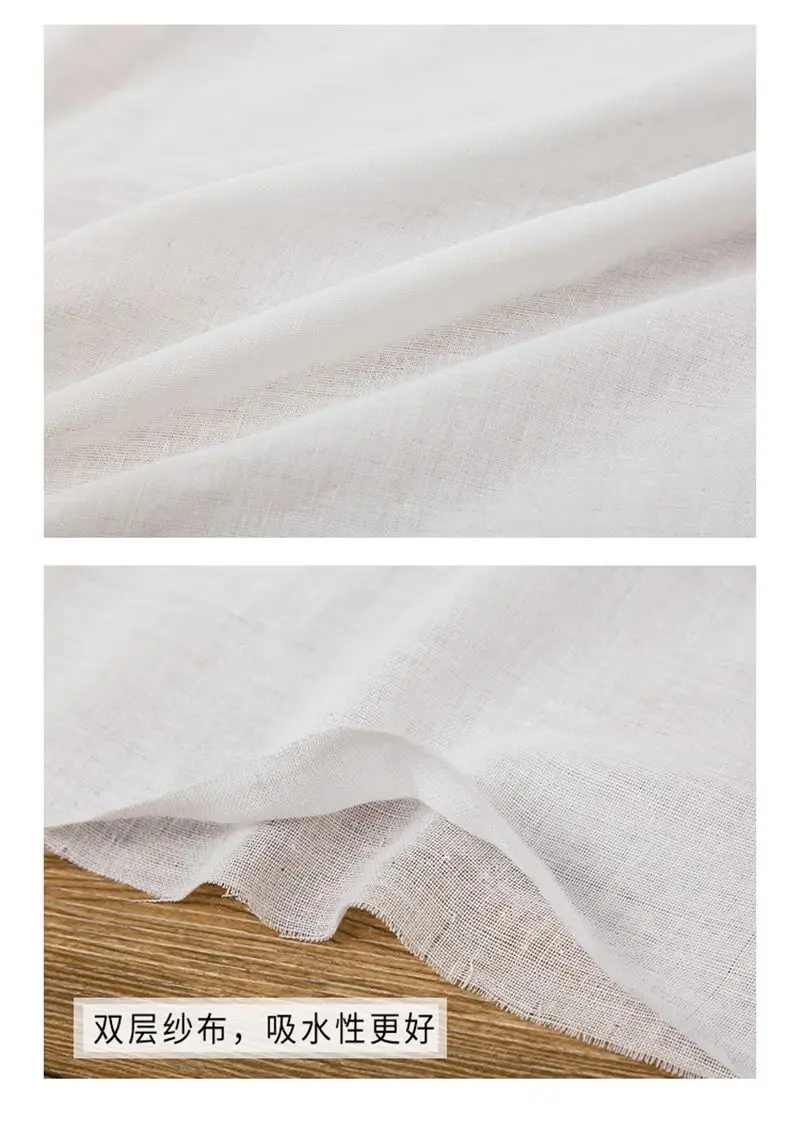Экологичная хлопковая марлевая ткань для шитья, флуоресцентный материал для детских подгузников или нагрудников 45x145 см W300001
