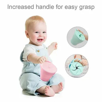 

330ml Collapsible Baby Food Snack Storage Box Spill-proof Snack Mixture Box Food Eco-friendly Silicone Leak-proof Container L1B0