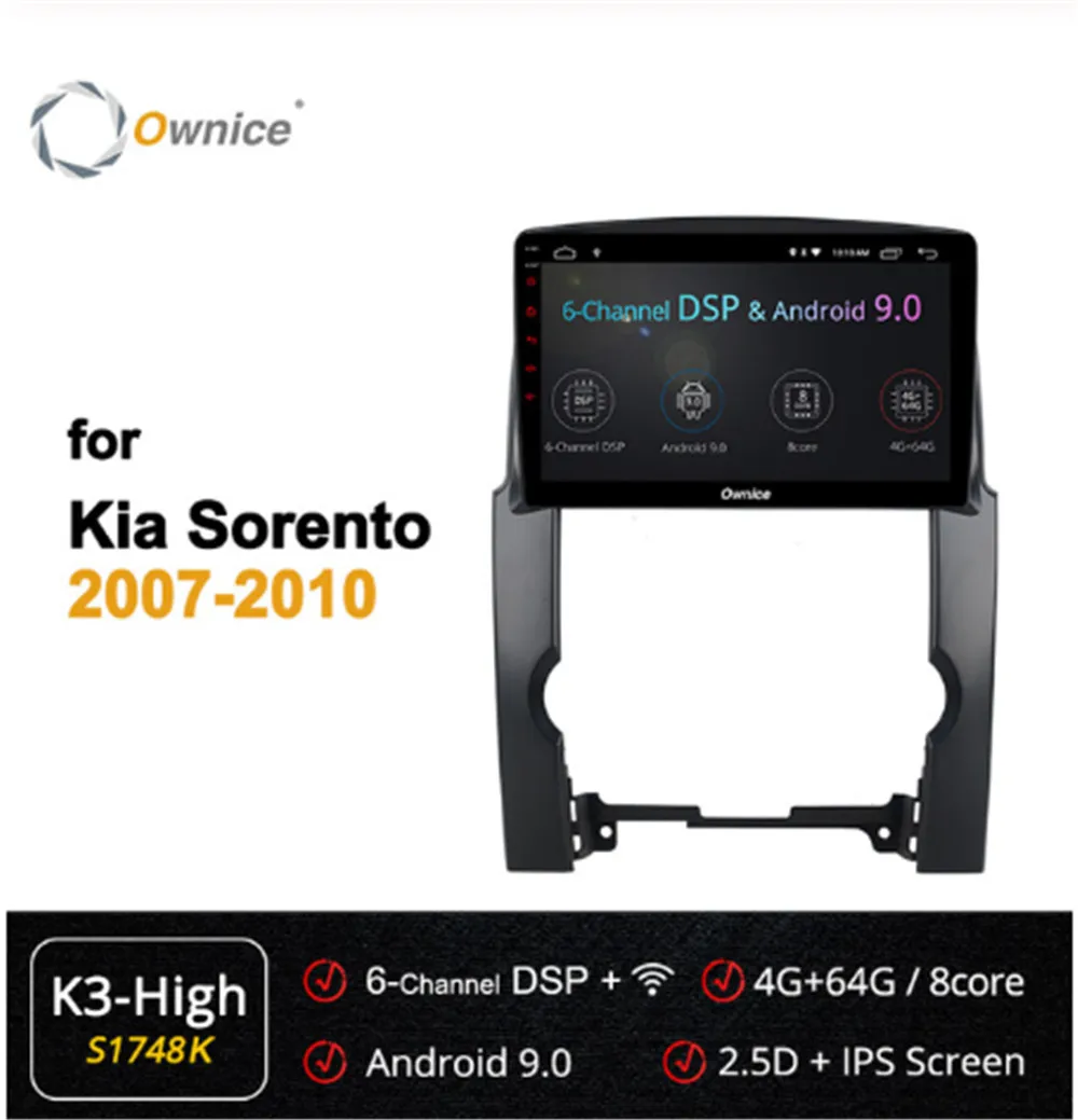 Автомобильный dvd-плеер Ownice 8 ядер Android 9 0 DSP 360 градусов для kia sorento 2010-2013 стерео GPS Navi