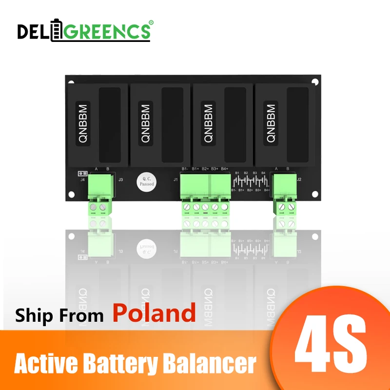 QNBBM 4S 12V Active Battery Equalizer Balancer BMS for LiFePO4LiPOLTONCMLiMN 18650 DIY Battery Pack