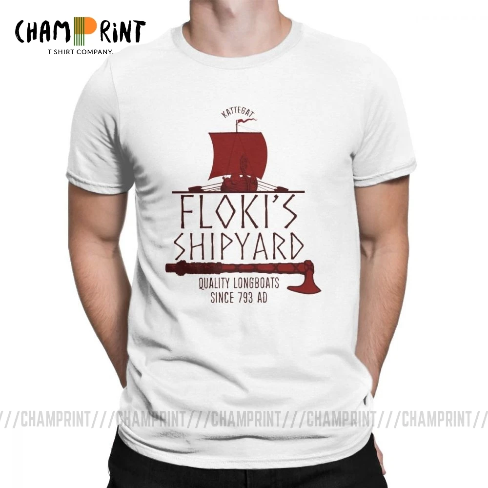 Floki's Shipyard футболка для мужчин Vikings Ships Ragnar одежда с коротким рукавом Забавные