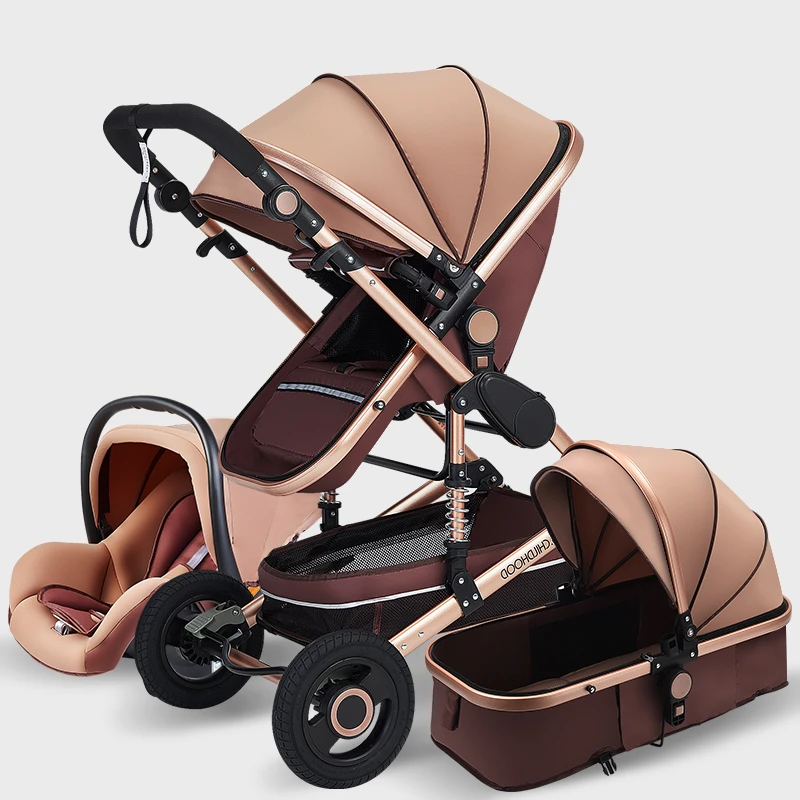 Poussette De Voyage 3 En 1 De Luxe Pour Bebe Poussette De Paysage Haut Porte Bebe Avec Siege De Voiture Aliexpress