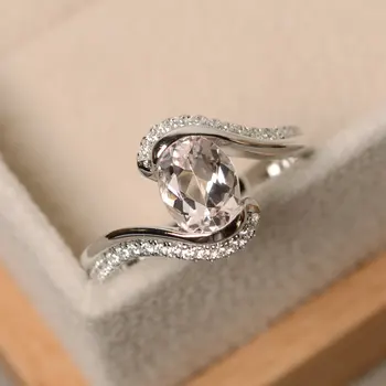 

European and American New Inlaid Seiko Topaz Oval Champagne Ring S925 Luxury Temperament Ladies Exquisite Ring Jewelry