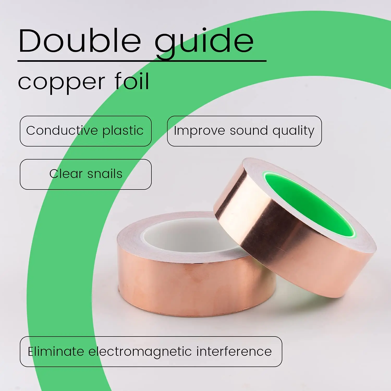 Copper Foil Tape Conductive Strip Adhesive Double Sided For Guitar