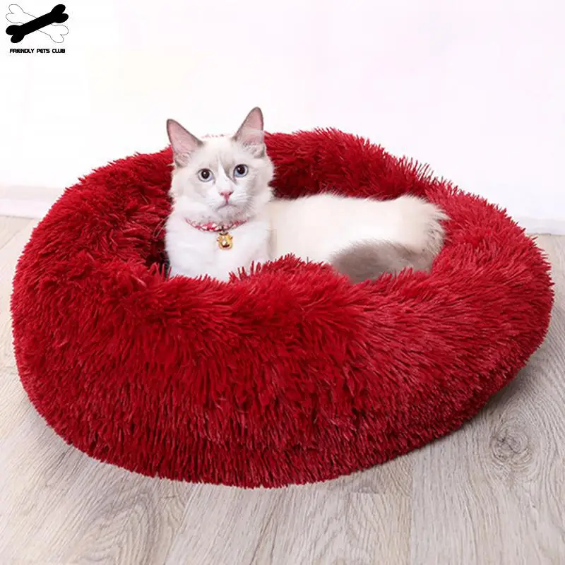 Большая кровать для домашних животных, кошек, собак, кровать, дом, круглая теплая форма, собака, щенок, питомник, подушка, спальные кровати, Прямая поставка