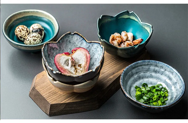 Японский стиль, мини размер, пигменты, керамика, соевое блюдо, соус, уксус, джем, посуда для кухни, маленькая тарелка, посуда, новинка, подарок, 9,8 см, 1 шт