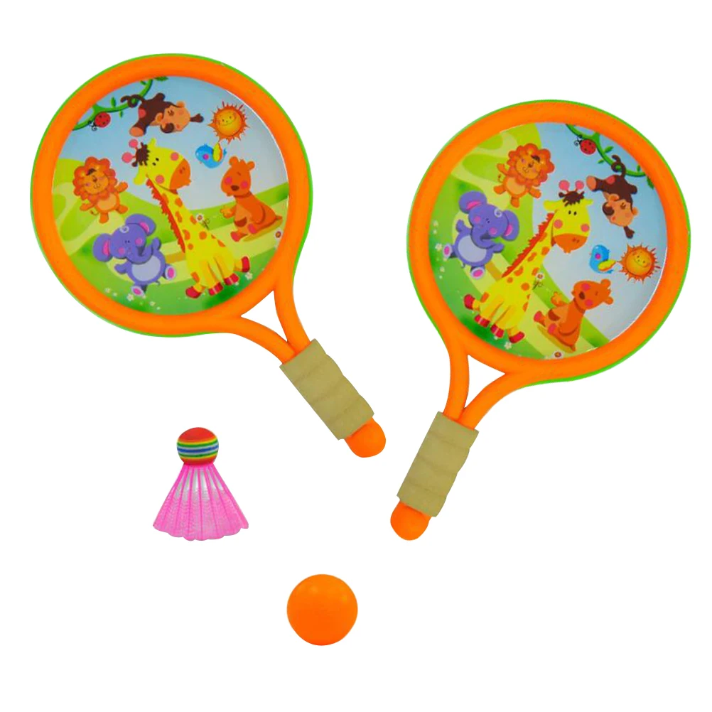 1 Set of Badminton Tennis Rackets Set Parent-Child Game Toys for Kids Sports