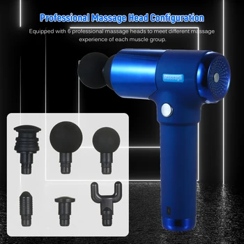 

with 6 Detachable Massage Heads Electric Fascia Gun Muscle Relaxation Muscle Relaxant 4 Adjustable Speed Massager Fascia UK Plug