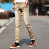 جينز رجالي مطاطي ضيق أخضر ضيق 2022 ربيع الخريف علامة تجارية سوداء عالية الجودة جينز على الموضة 1