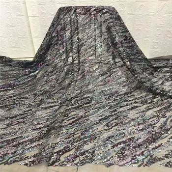 

Retail Nigerian Lace sequins Fabric New, Multicolor African Net Lace, African French Lace Tulle Lace Materials red gold green