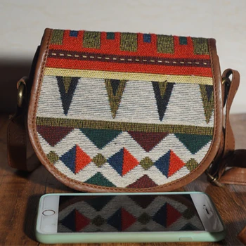 

Diysomes Nepal Handmade Cowhide Bag Shoulder Handbag Genuine Leather Embroider