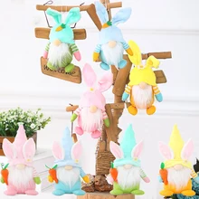 

Easter Gnome Faceless Bunny Doll Handmade standing Rabbit Plush Toy Ornament Spring Easter Decoration For Home Desktop Kids gift