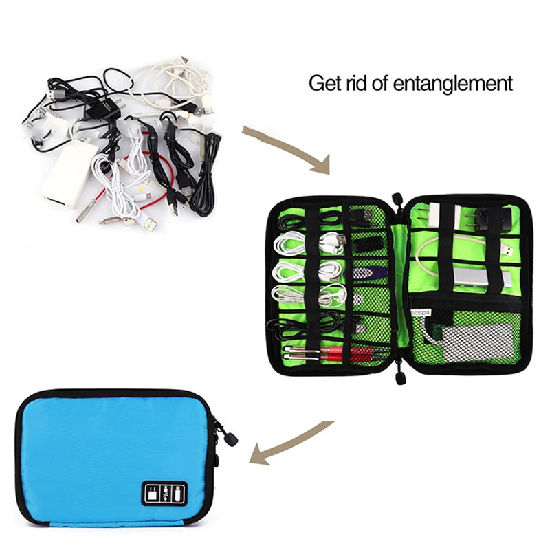 Electronics Organizer Travel Universal Cable Organizer Bag Waterproof  Electronics Accessories Storage Cases For Cable, Charger, Phone, Usb, Sd  Card, H