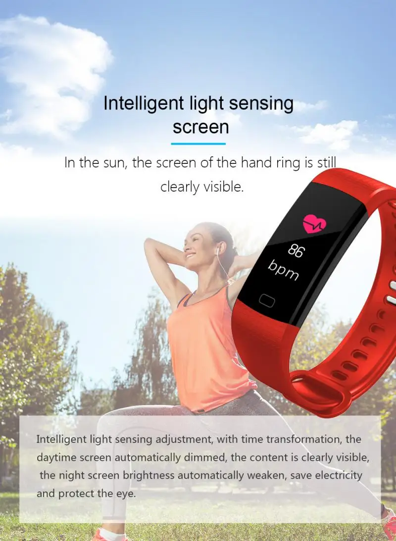 Y5 Smart Bracelet Bluetooth Sport Smart Watch With Color Screen Heart Rate Fitness Track Pedometer Blood Pressure Monitor Watch