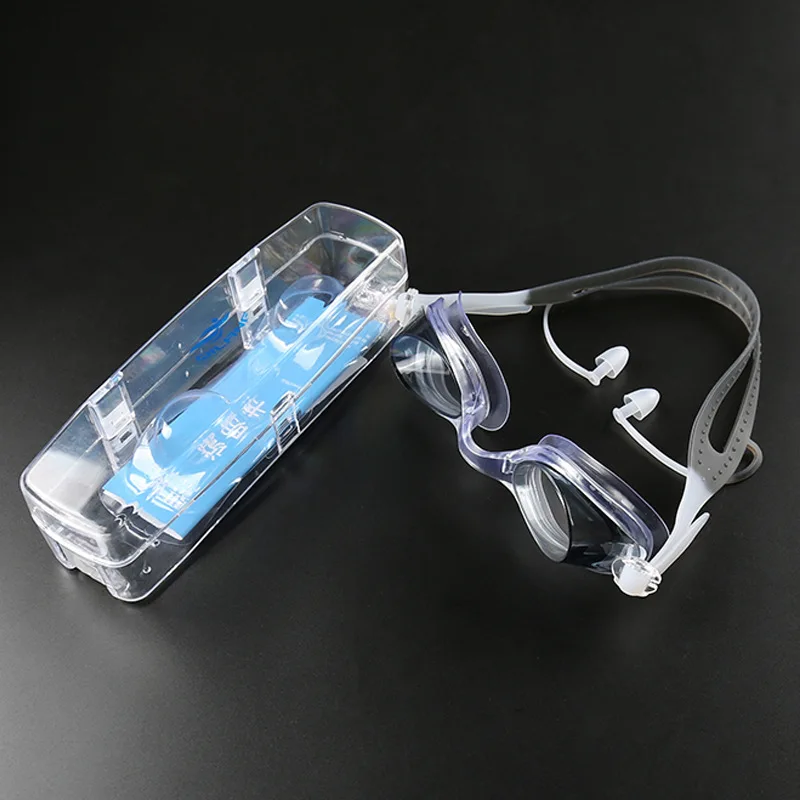 

With One-piece Earplug Adult Waterproof High-definition Anti-fog Transparent Diving High-definition Profession Boxed Swimming Go