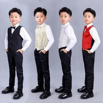 

Jazz Dance Costume Hip-hop Clothes Children's Clothing Sequins Suits Kid Children Dancewear Performance Costume