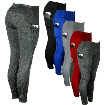 

Women High Waist Gym Workout Leggings Breathable QuickDry Zipper Pocket Booty Leggings Slim Push Up Black Fitness Leggings Mujer