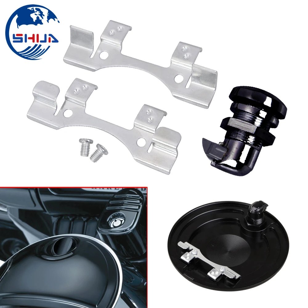 MOTORS Body & Frame BLACK FUEL DOOR PUSH BUTTON HARLEY GAS TANKS