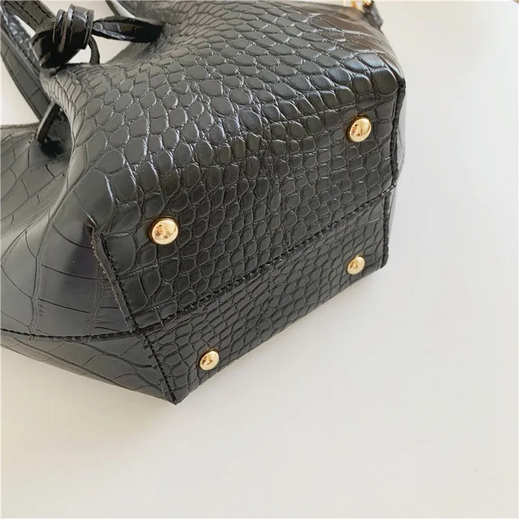 Известный бренд женские сумки сумка-мешок простая сумка через плечо Высококачественная кожаная сумка через плечо с крокодиловым узором