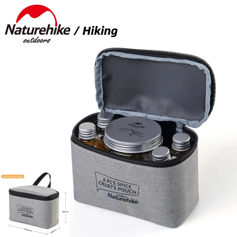 

Naturehike 8pcs Outdoor Camping Tableware Storage Container Seasoning Bottles Cans With A Bag For Picnic BBQ Portable NH17T011-P