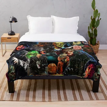 

Collage Of Horror 2 Throw Blanket Soft Sherpa Blanket Bed Sheet Single Knee Blanket Office Nap Blanket