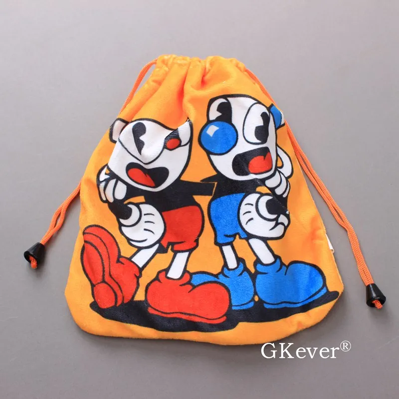 Аниме Cuphead плюшевая Сумка Многофункциональная оранжевый цвет сумка для монет