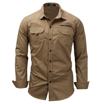 

Helisopus Mens Shirts Fashion Cotton Long Sleeve Turn-down Collar Shirt Two Chest Pockets Casual Soft Slim Shirts for Men