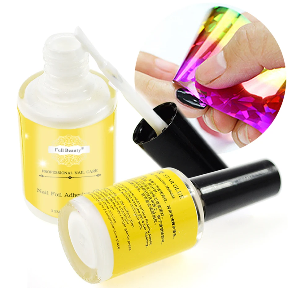 15ML Nail Glue For Transfer Foil Sticker Decals Polish UV Gel Glue Adhesive  Jargod 