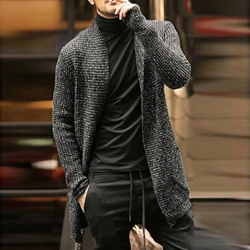 Men Sweater Long Sleeve Cardigan England Style Cardigan Clothing Fashion Thick Warm Mohair Sweater Men Casual Sweater Cardigan